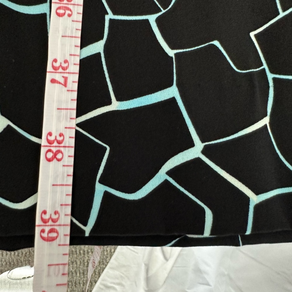 DVF Black & Blue EDNA Silk Print Dress, NWT - Picture 7 of 8